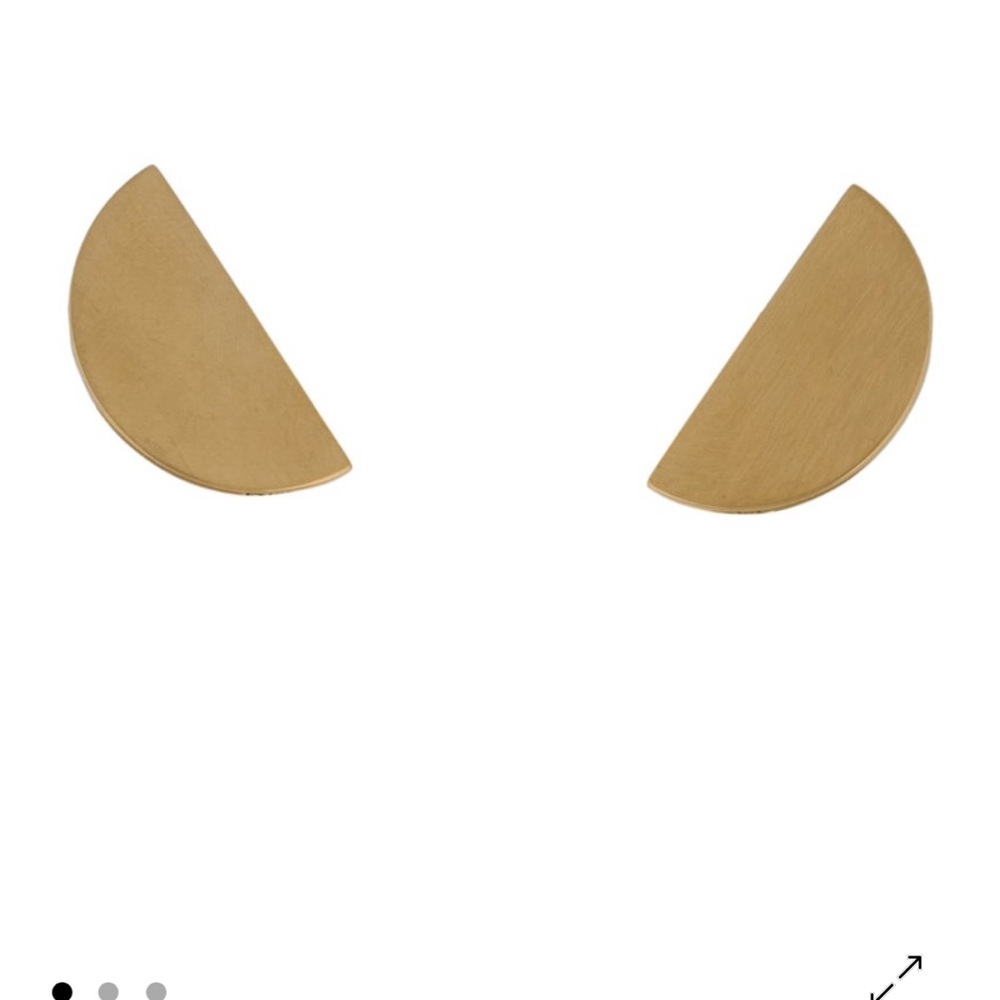 Dior Gold Half-Moon Earrings
